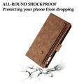 iPhone X/XS Esseble Zipper Wallet Case with Wrist Strap - Brown