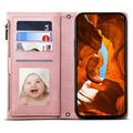 iPhone X/XS Esseble Zipper Wallet Case with Wrist Strap - Pink