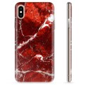iPhone X / iPhone XS TPU Case - Red Marble