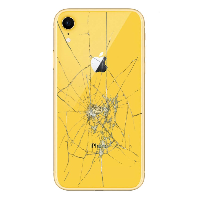 iPhone XR Back Cover Repair Glass Only Yellow