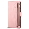 iPhone XR Esseble Zipper Wallet Case with Wrist Strap - Pink