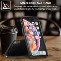 iPhone XR Vintage 2-in-1 Wallet Case with Removable Cover - Black