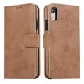 iPhone XR Vintage 2-in-1 Wallet Case with Removable Cover - Brown