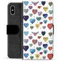 iPhone X / iPhone XS Premium Wallet Case - Hearts