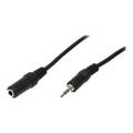 LogiLink CA1055 Audio Extension Cable - 5m - Black