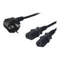 LogiLink CP101 Power Cable - IEC 60320 C13 -> CEE 7/7 male - 1.5m - Black