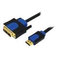 LogiLink CHB3102 Video Adapter - HDMI male -> DVI male - 2m - Blue / Black