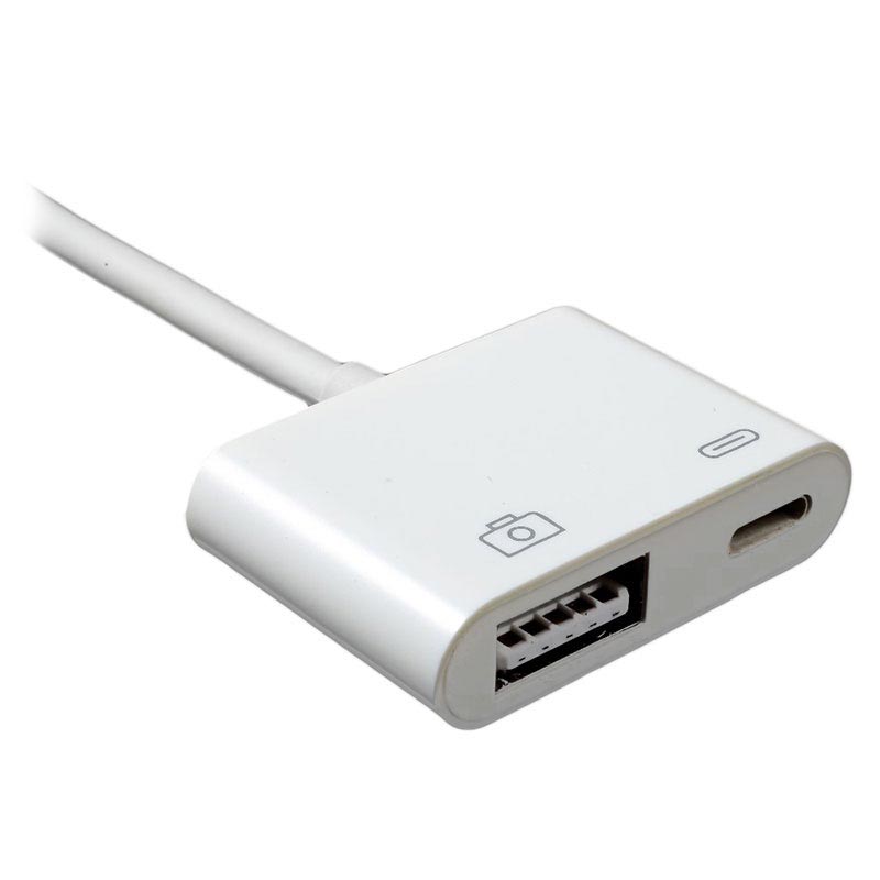Compatible Lightning to USB 3.0 Camera Adapter White