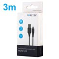 Forever Charge & Sync MicroUSB Cable - 3m - Black