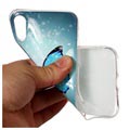 iPhone X / iPhone XS Glow in the Dark TPU Cover - Blue Butterfly