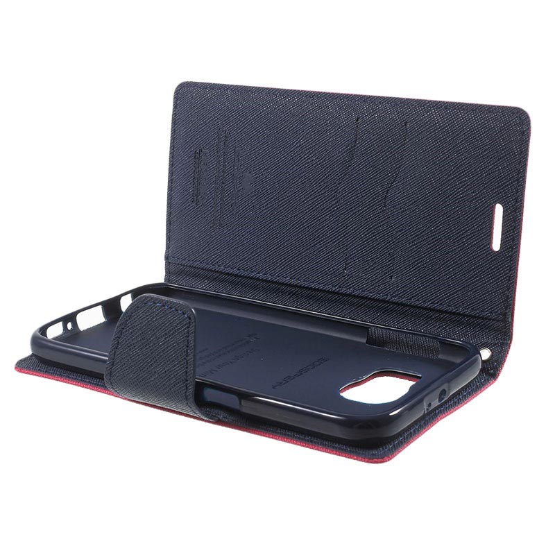 Galaxy S6 Mercury Goospery Wallet Case Hot Pink / Black