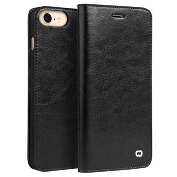 iPhone 7/8/SE (2020) Qialino Classic Wallet Leather Case - Black