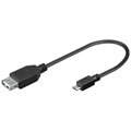 Qnect MicroUSB OTG Cable Adapter - Black