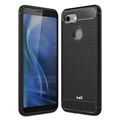 Saii Brushed Google Pixel 3 TPU Case - Carbon Fiber - Black