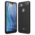 Saii Brushed Google Pixel 3 XL TPU Case - Carbon Fiber - Black
