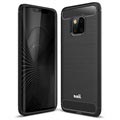 Saii Brushed Huawei Mate 20 Pro TPU Case - Carbon Fiber - Black
