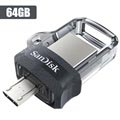 SanDisk Ultra Dual Drive m3.0 Flash Drive SDDD3-064G-G46