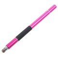 Stylish 3-in-1 Multifunctional Stylus Pen & Ballpoint Pen - Hot Pink
