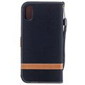 iPhone X / iPhone XS Two-Tone Jeans Wallet Case