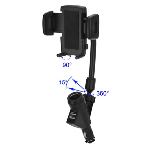 Universal Dual USB Car Charger / Holder