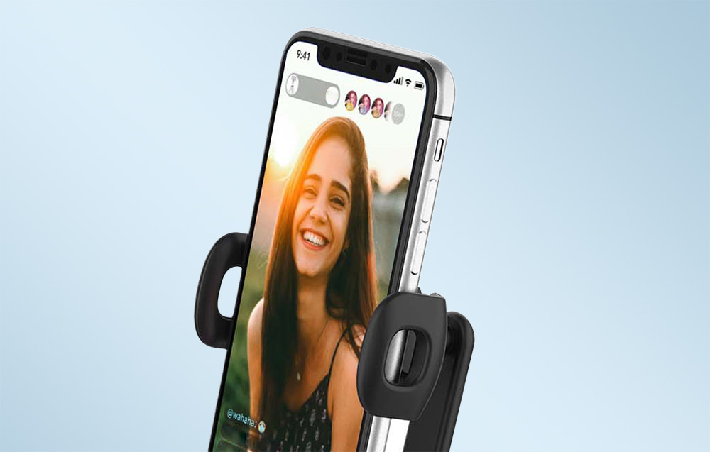 Dudao F15 Face Follower 360° Rotating Smartphone Holder - Black