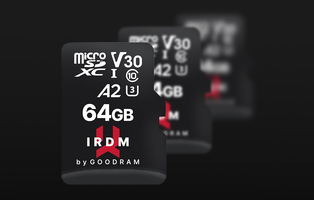 Goodram IRDM MicroSDXC Memory Card Class 10 UHS-I/U3 - 64GB
